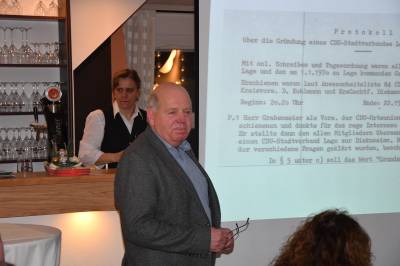 50 Jahre CDU-Stadtverband Lage  ein runder Geburtstag wird gefeiert - Historiker Erhard Kirchhof referiert über das Thema "50 Jahre CDU-Stadtverband Lage".